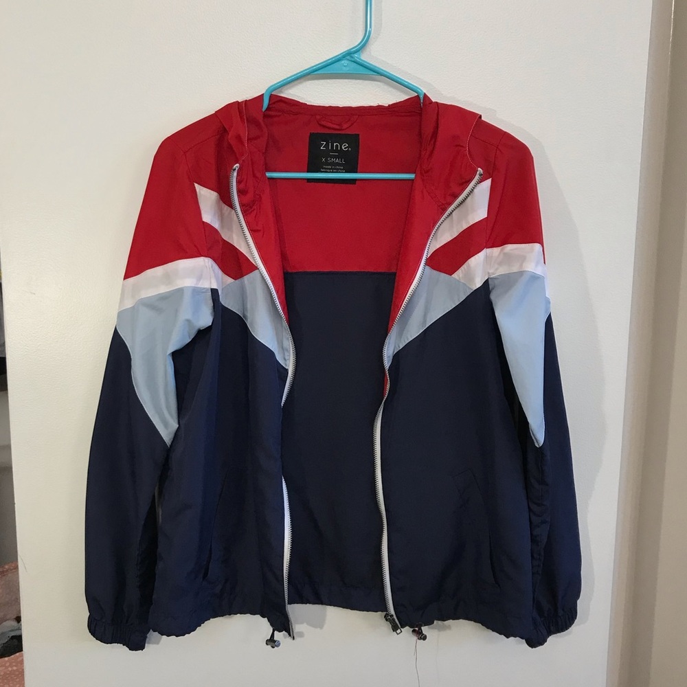 Retro Colorblocked Windbreaker